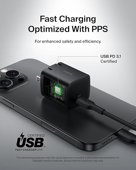 Belkin 25W Usbc Pd Wall Charger With Pps Blk