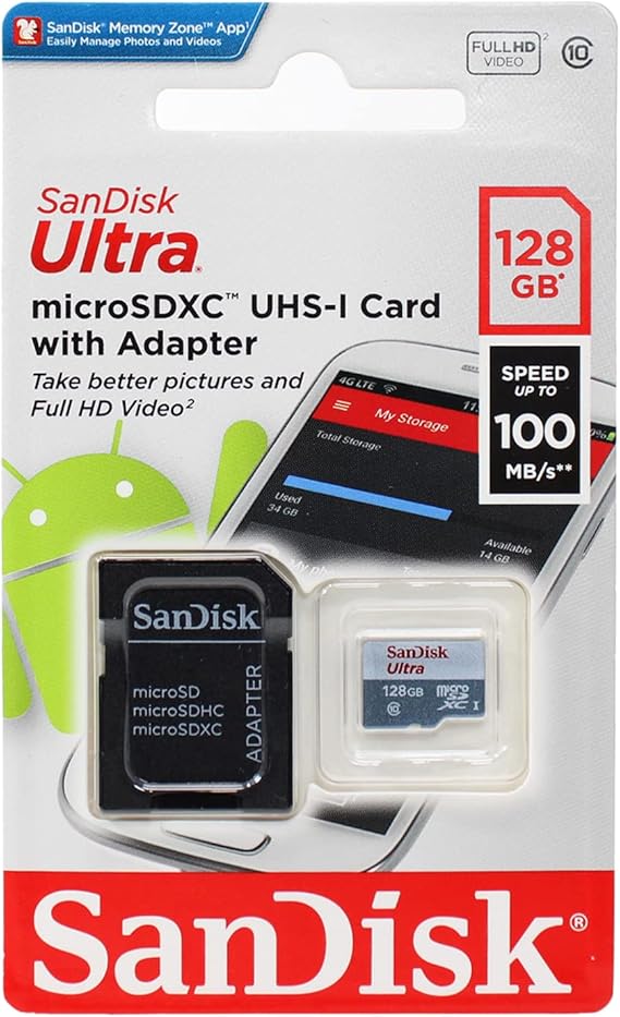 Sandisk Ultra Android Microsdxc 128Gb 80Mb/S Class 10(619659169893)