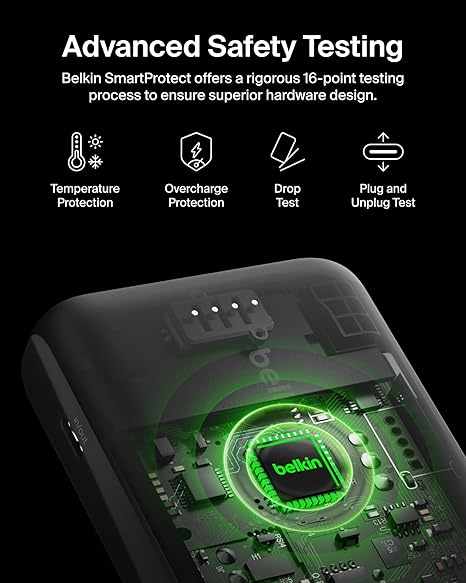 Belkin 20K Power Bank Usb-A & C 15W  Black(Bpb012Btbk)