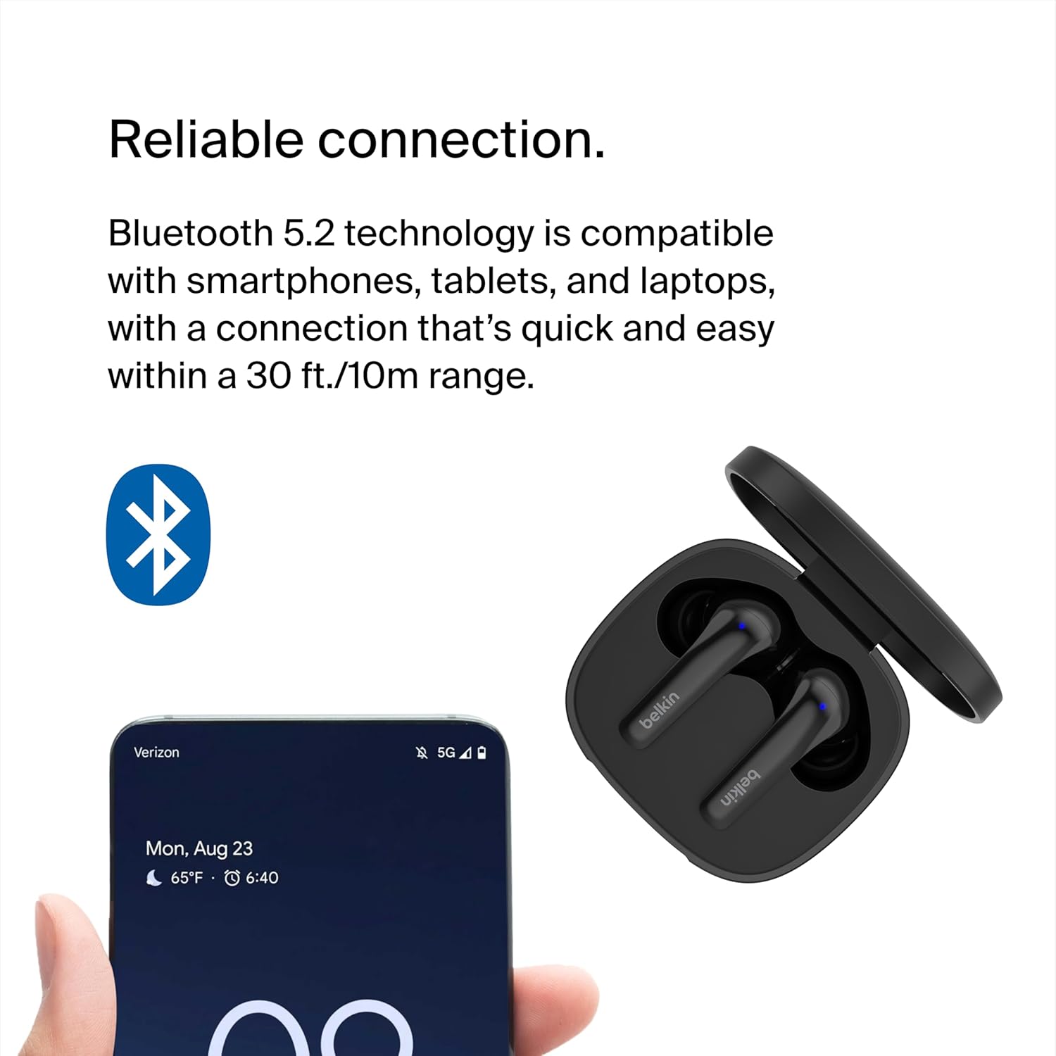 Belkin Soundform Motion True Wireless Earbuds  Black