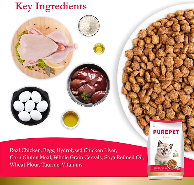 PurePet   Peak    Kitten  Real   Chicken    1 +2kg (3pcs)