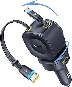 Baseus PrimeTrip VR2 Car Charger with Retractable Cable C+C 30W - Cosmic Black