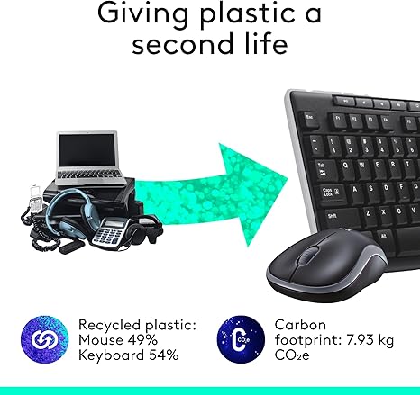 Logitech Mk270 - 2.40Ghz / Up To 10M / Wi-Fi / Arb/Eng - Keyboard & Mouse Combo
