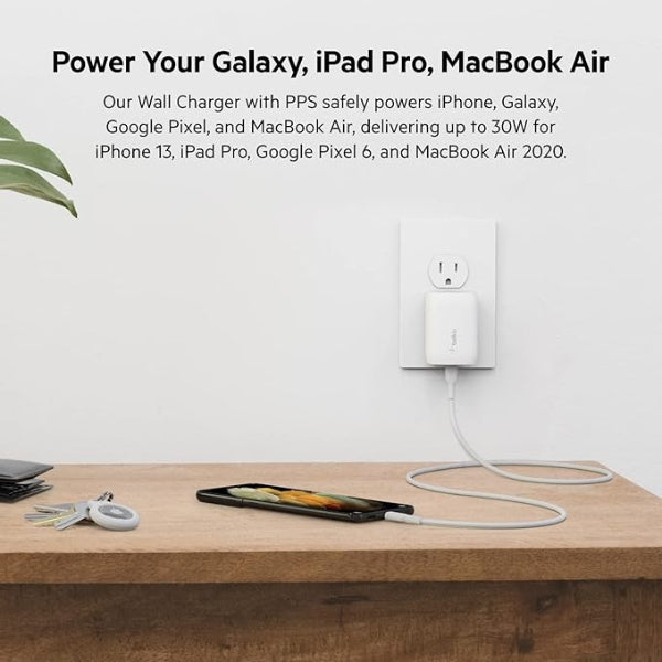 Belkin 30W Usb-C Cube Wall Chrg W 1M Pvc C-C Cbl (745883904112)