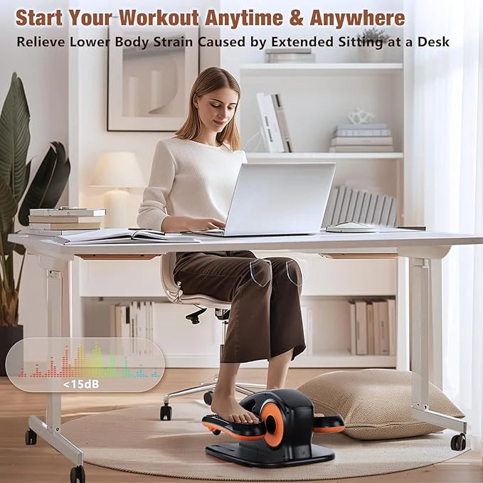 Black Bull Under Desk Elliptical Exercise Machine, Ellipse Leg Exerciser with Remote.