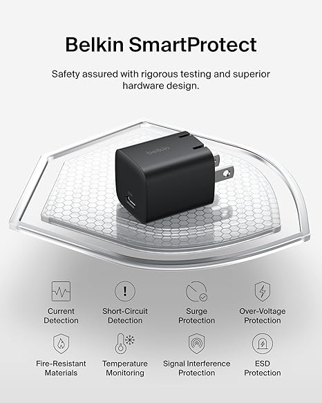 Belkin 25W Usbc Pd Wall Charger With Pps Blk