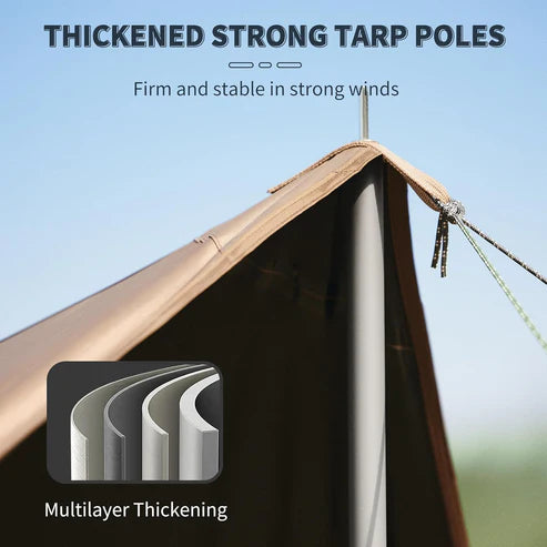 Naturehike Cloud Skies Awning Canopy Lite - Dark Brown Hexagon Vinyl-S (400*292)