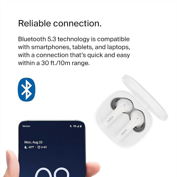 Belkin Soundform Motion True Wireless Earbuds White