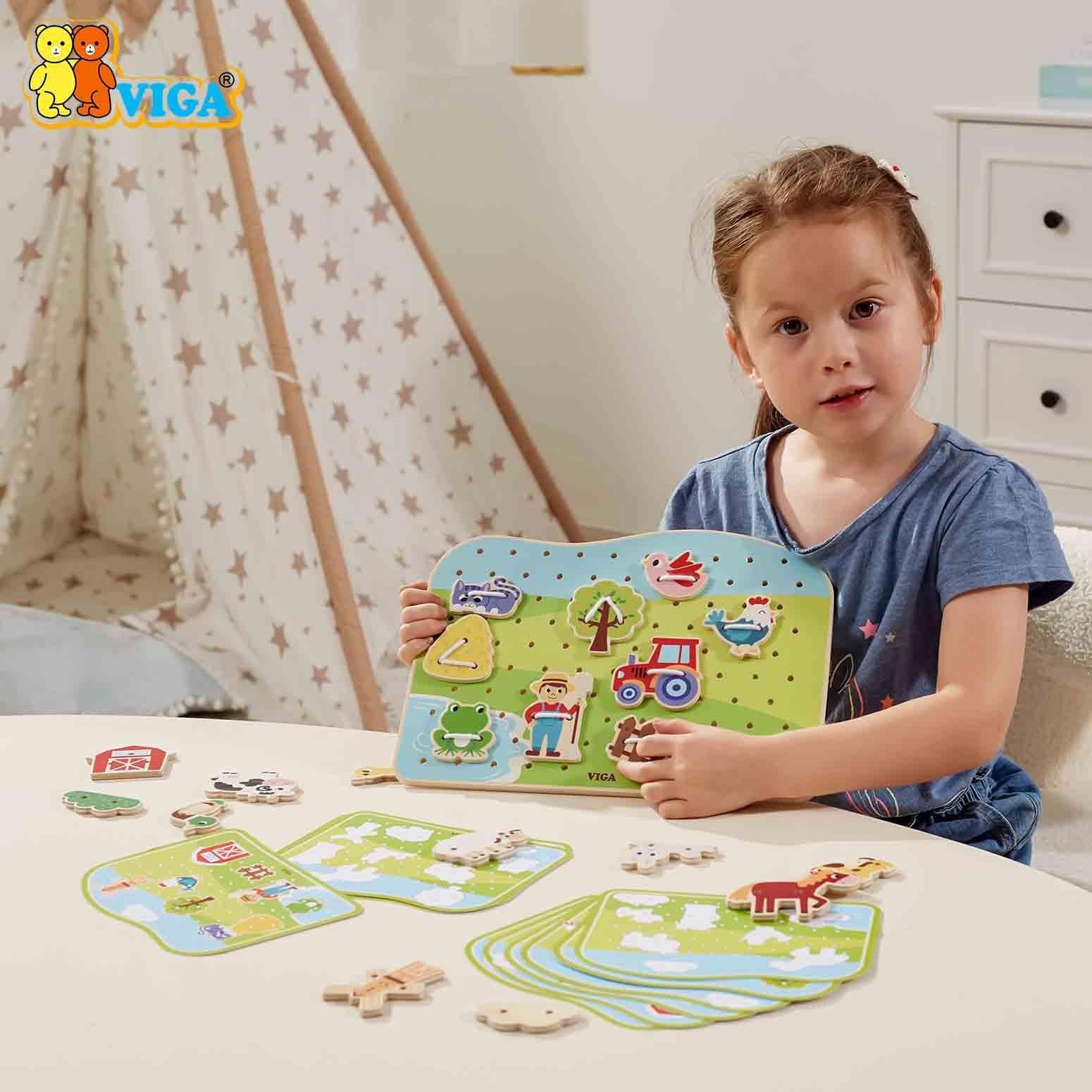 Viga Farm Lacing Game