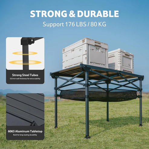 Naturehike Simple Star H01 Foldable Table - Black (120*70*73)