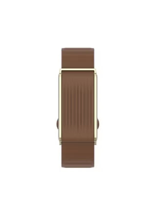 Porodo Screenless Magnetic Fitband Brown Strap Gold Case