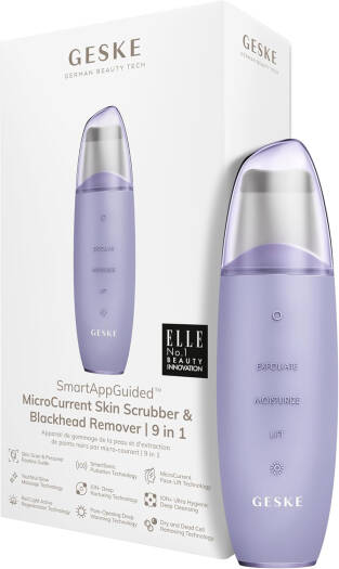 GESKE Face Care - Microcurrent Skin Scrubber Black Head Remover - 9 In 1 - Purple