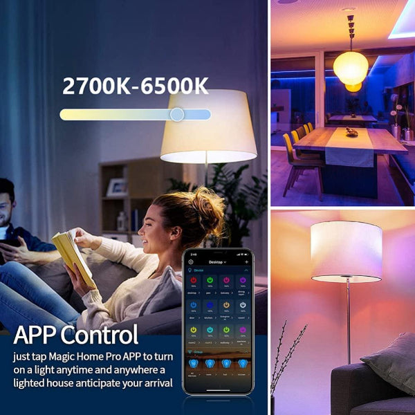 Tuya Smart Wifi Bulb Rgb+Cw E27 With Wifi+Bluetooth Dual Mode