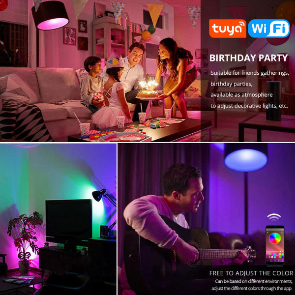 Tuya Smart Wifi Bulb Rgb+Cw E27 With Wifi+Bluetooth Dual Mode