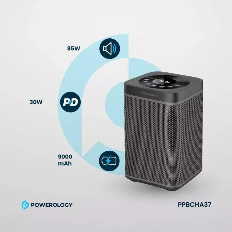 Powerology  Portable Generator Integrated Hi-Fi Sound System Blk