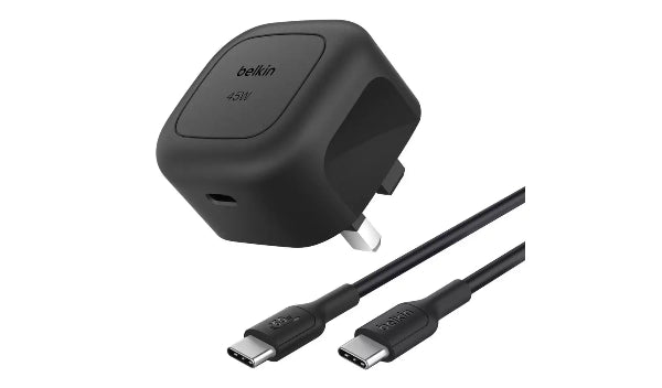 Belkin 45W Usb Pd Wall Charger & 1M C-C Cbl Blk