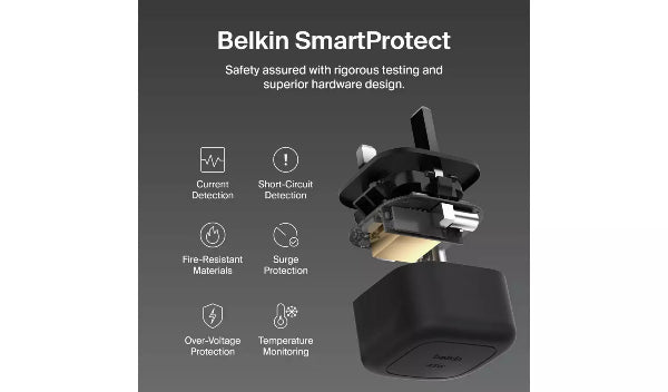 Belkin 45W Usb Pd Wall Charger & 1M C-C Cbl Blk