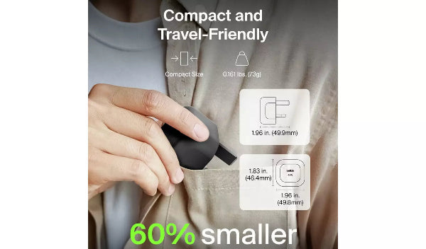 Belkin 45W Usb Pd Wall Charger & 1M C-C Cbl Blk