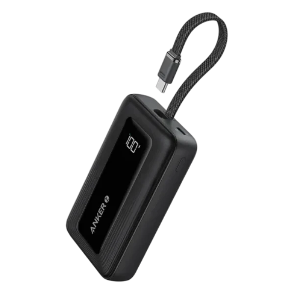 Anker Zolo Power Bank 20K-30W Built-In Usb-C Cable -Black