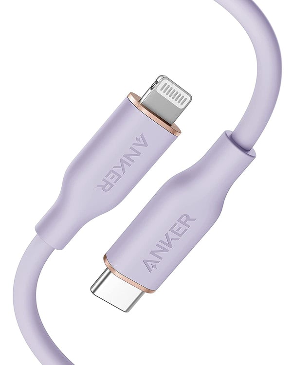 Anker PowerLine III Flow USB-C to Lightning  0.9M | 3Ft Purple-WLNK