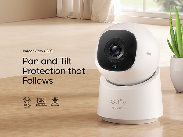 Eufy Indoor Cam C220 2K Pan & Tilt -White