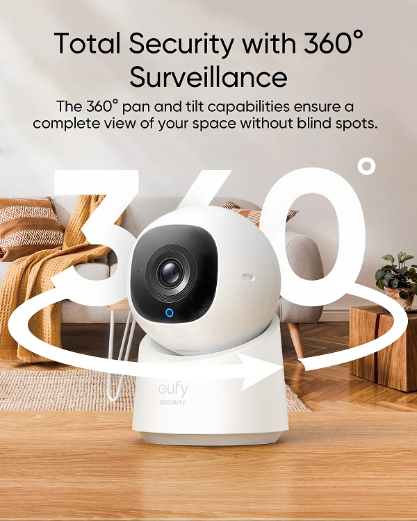 Eufy Indoor Cam C220 2K Pan & Tilt -White