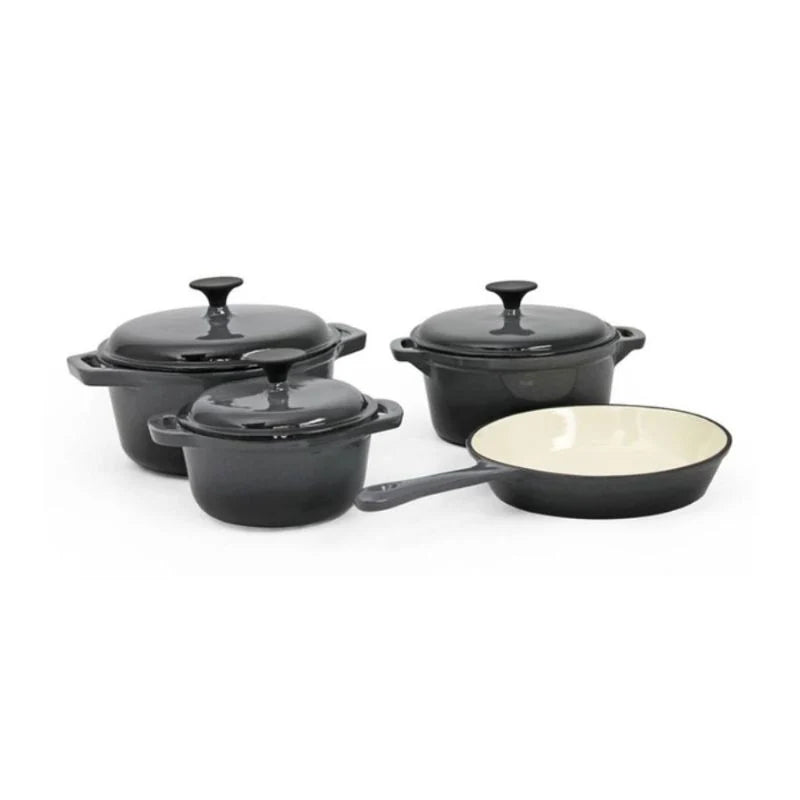 OSFE-7PCS Cast Iron Cookware Set-CI7-GRY