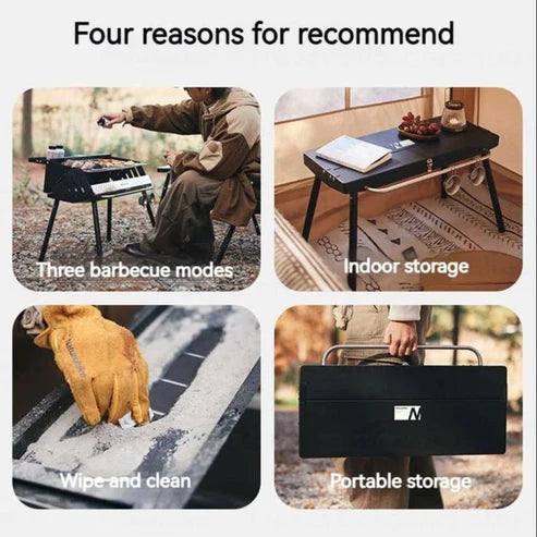 Naturehike Vertical Barbecue Grill - Black (80*48*84)