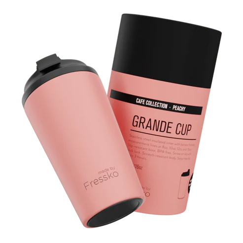 Fressko Grande 475ml / 16oz Cup - Stainless Steel - Peachy