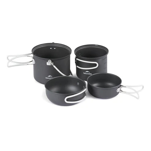Naturehike Wild Trekking 4 in 1 Camping Cookware Set - Gray