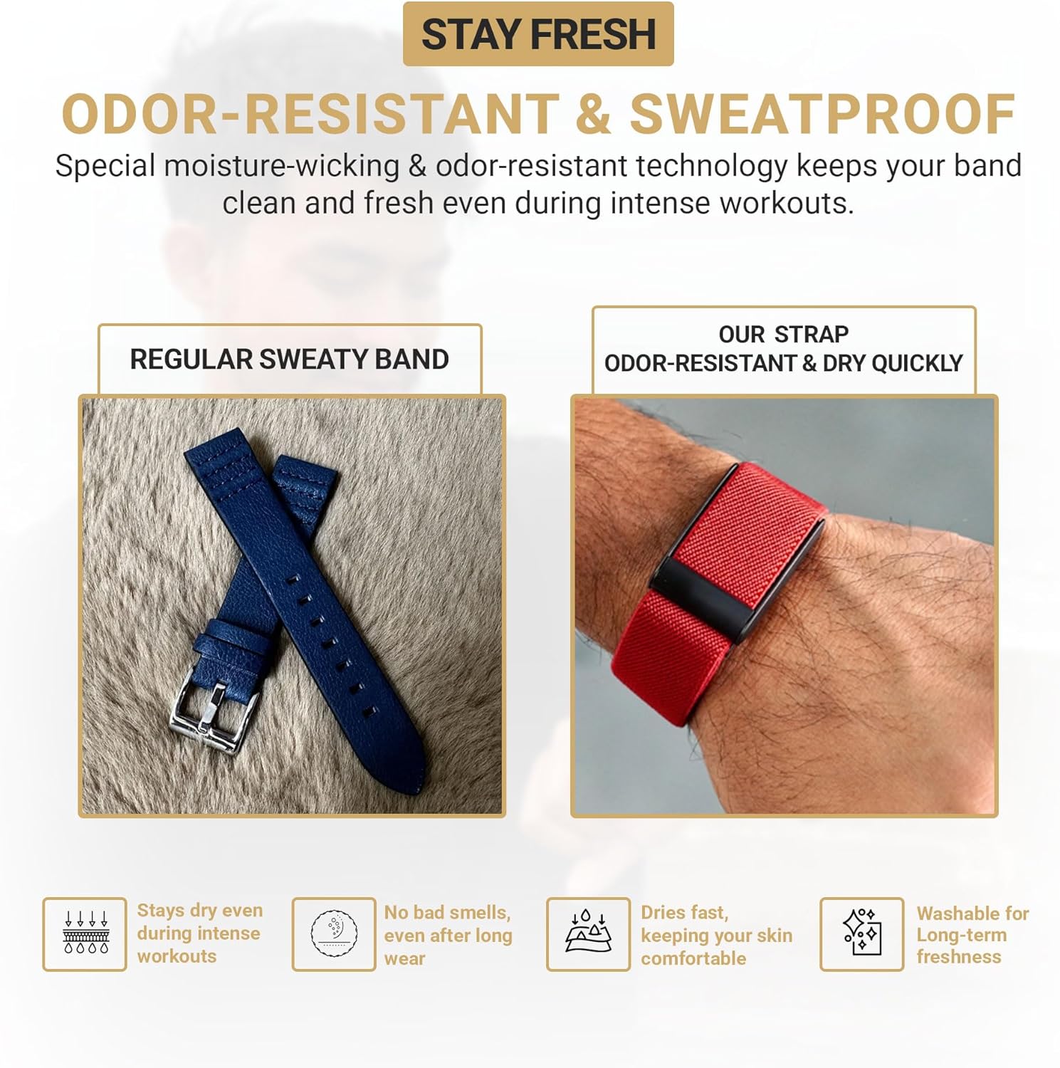 JEQ STRAP ODOR RESISTAN BREATHABLE NYLON FOR WHOOP 4.0-WINE RED