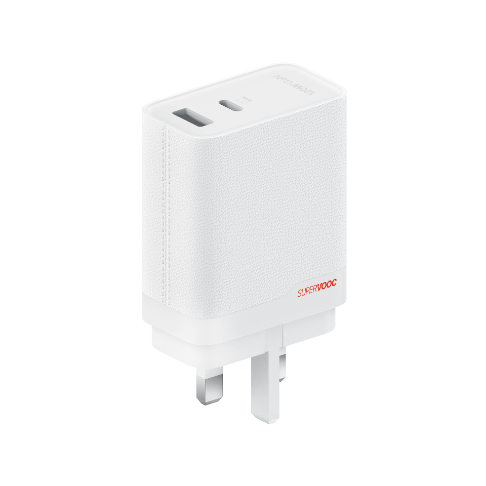 محول الطاقة ONEPLUS SUPERVOOC 120W ذو المنافذ المزدوجة (المملكة المتحدة) 