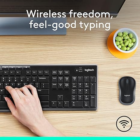 Logitech Mk270 - 2.40Ghz / Up To 10M / Wi-Fi / Arb/Eng - Keyboard & Mouse Combo