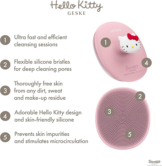 GESKE Face Care - Sonic Facial Brush Hello Kitty - 4 In 1 - Pink