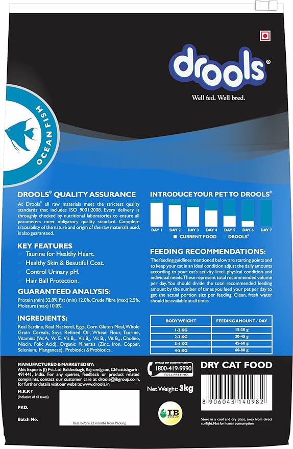 Drools  Cat   Ocean    Fish  3KG