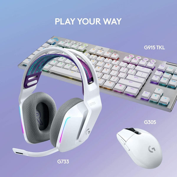 Logitech G733 Lightspeed Wireless RGB Gaming Headset-White