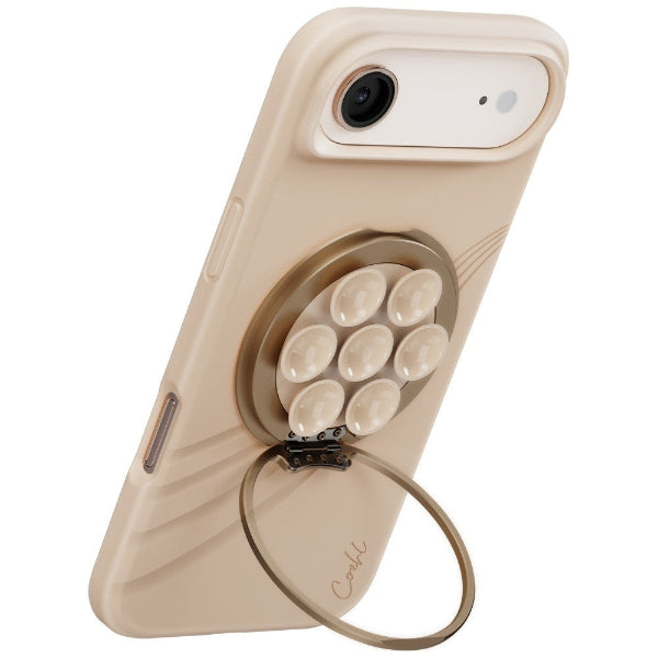 Uniq Coehl Luna Magnetic Suction Kickstand With Mirror - Milk Sand (Milk Sand)