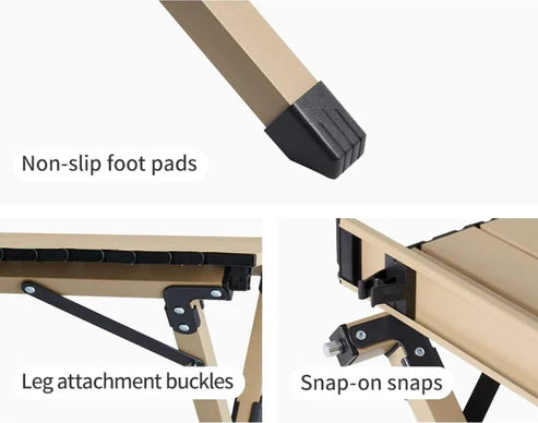 Naturehike Simple Star T01 Egg Roll Table - Khaki M (89*60*44.5)