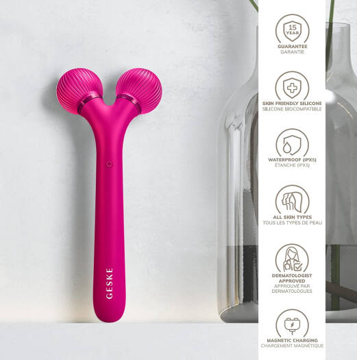 GESKE Face Care - Sonic Facial & Body Roller - 4 In 1 -Magenta