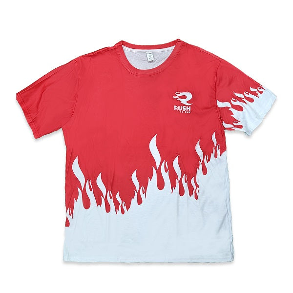 Gaming T-Shirt With Rush For Fun Logo Xl-White/Red