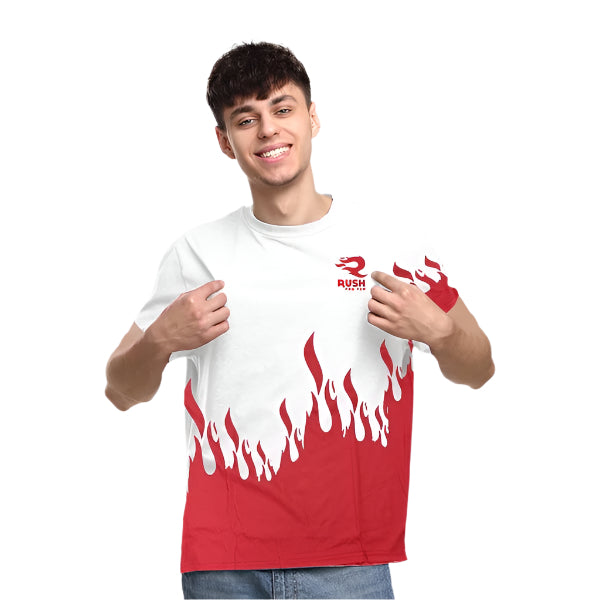 Gaming T-Shirt With Rush For Fun Logo XXl-Red