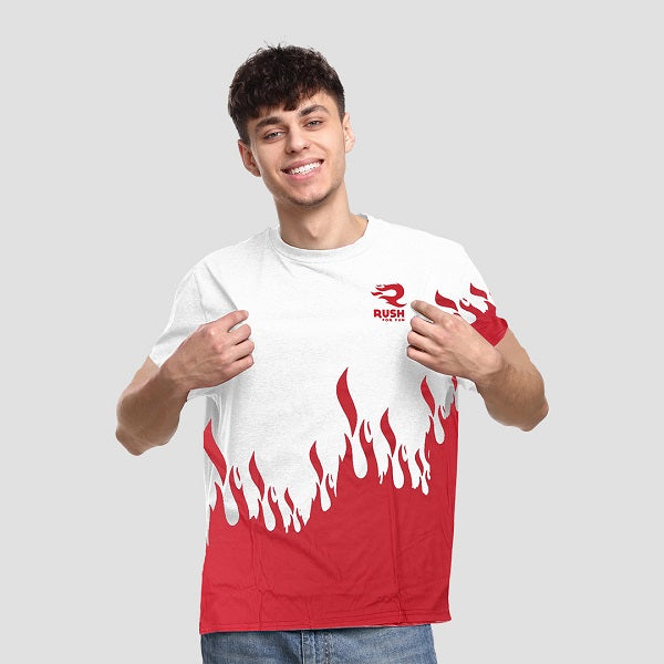 Gaming T-Shirt  With Rush For Fun Logo Xl-Red