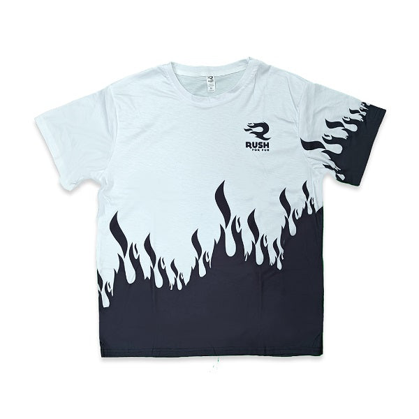 Gaming T-Shirt With Rush For Fun Logo XXl-White/Black