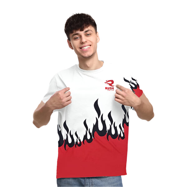 Gaming T-Shirt With Rush For Fun Logo XXl-Black/Red