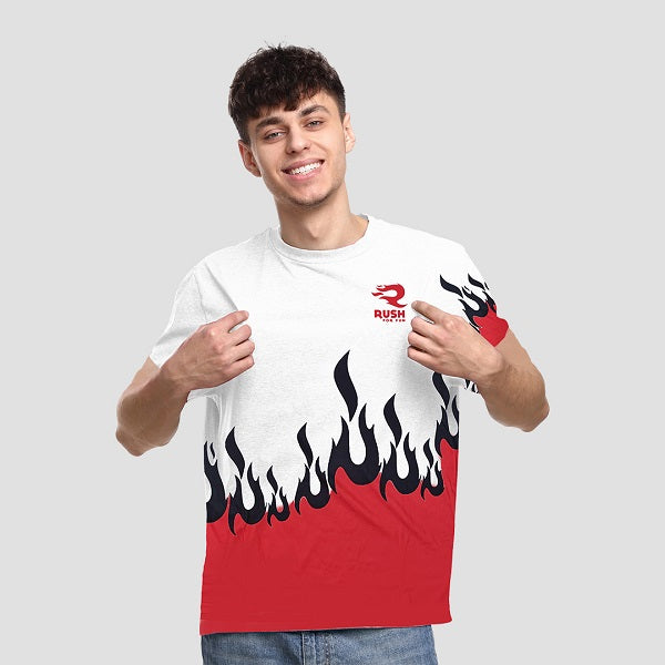 Gaming T-Shirt With Rush For Fun Logo XXl-Black/Red