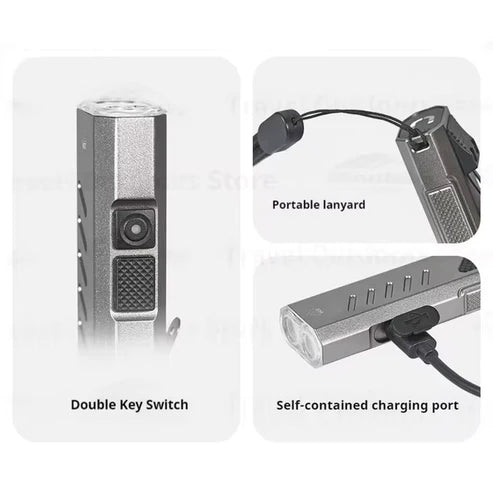 Naturehike EDC01 Portable Flashlight - 1500 Lumens - Gun Color