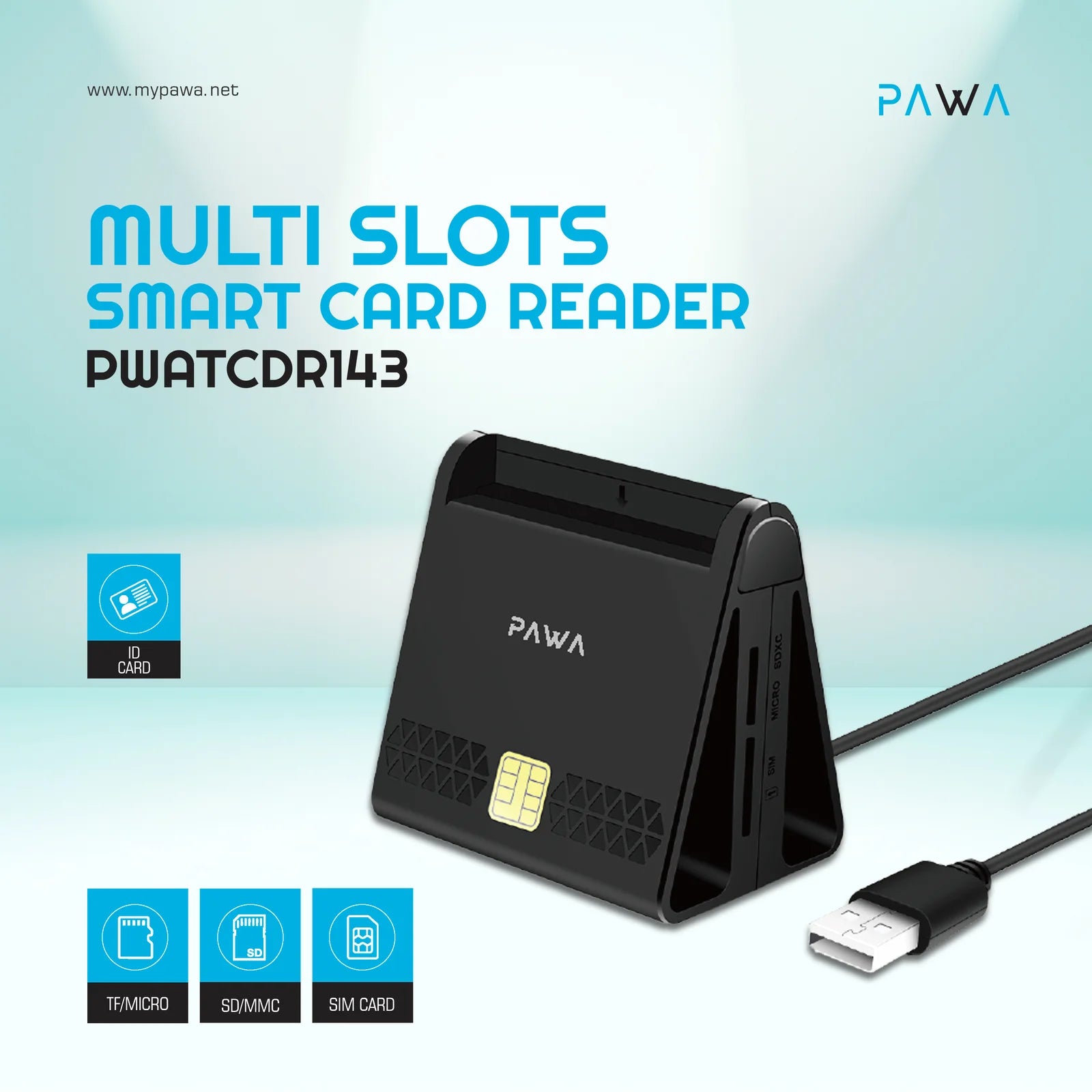 Pawa Multi Slots Smart Card Reader