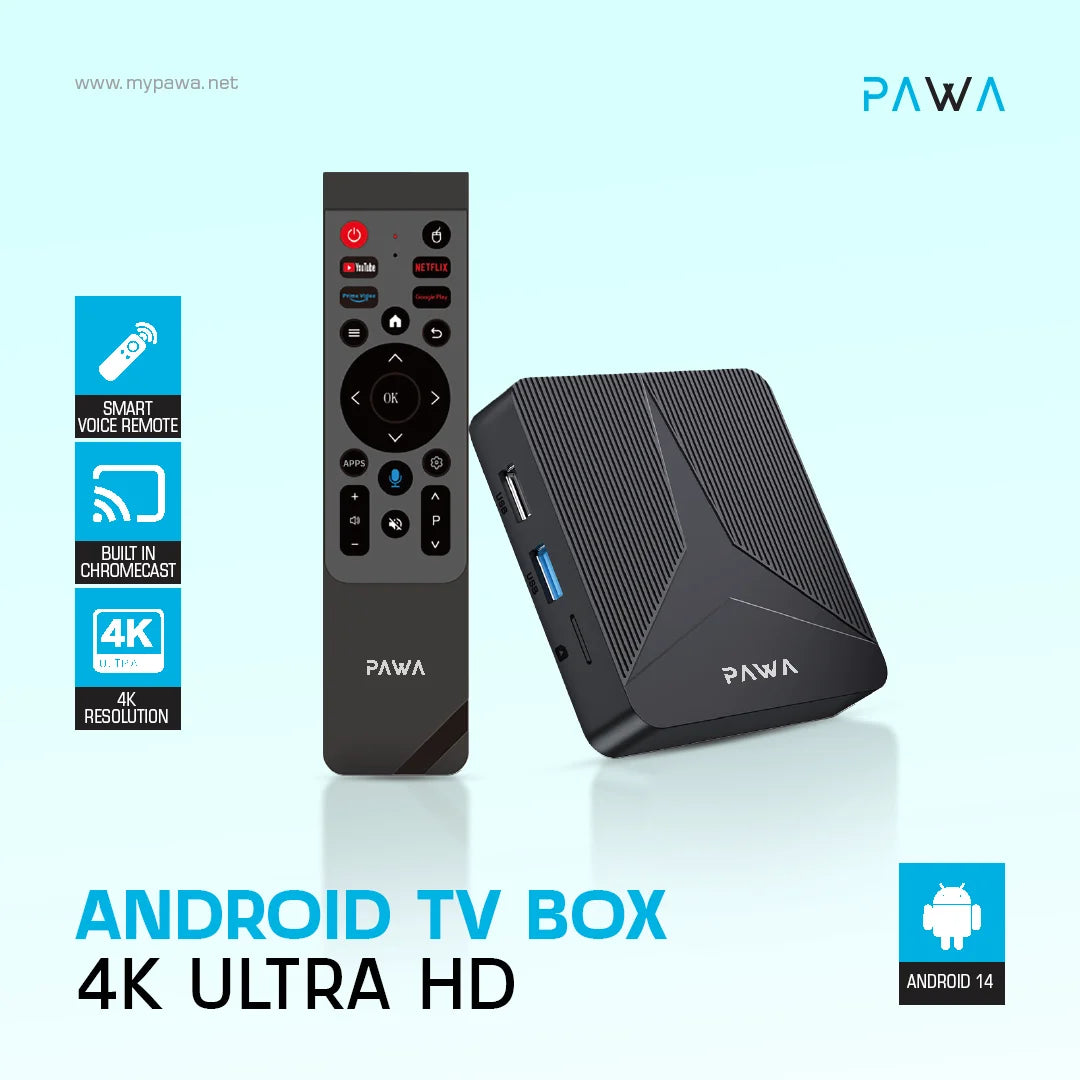 Pawa Android TV Box 4K Ultra HD.