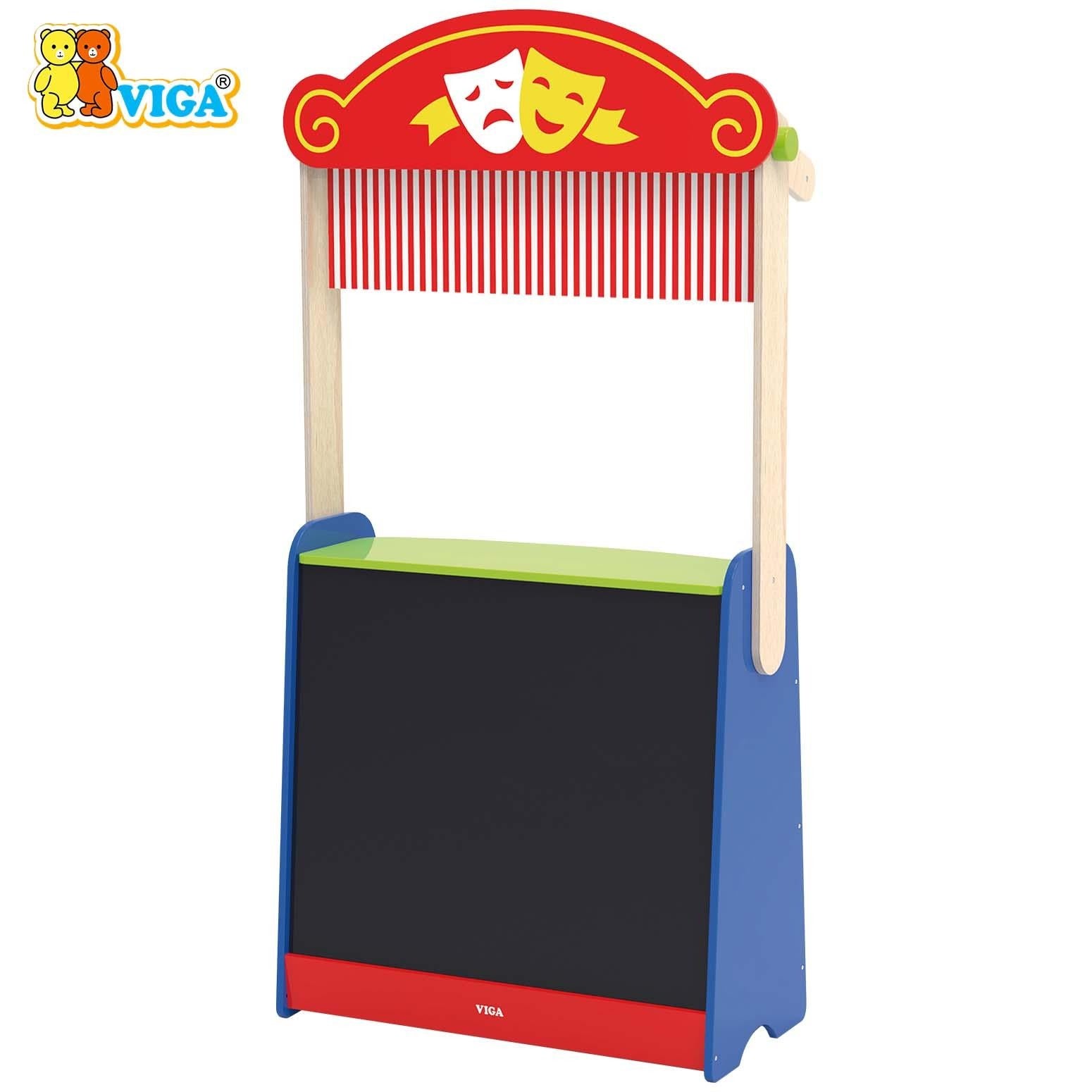 Viga 2-IN-1 Theatre & Grocery Store Set