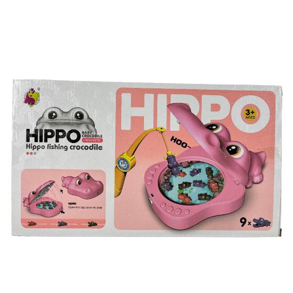 Wemzy - Hippo Magnetic Fishing Tray - Pink